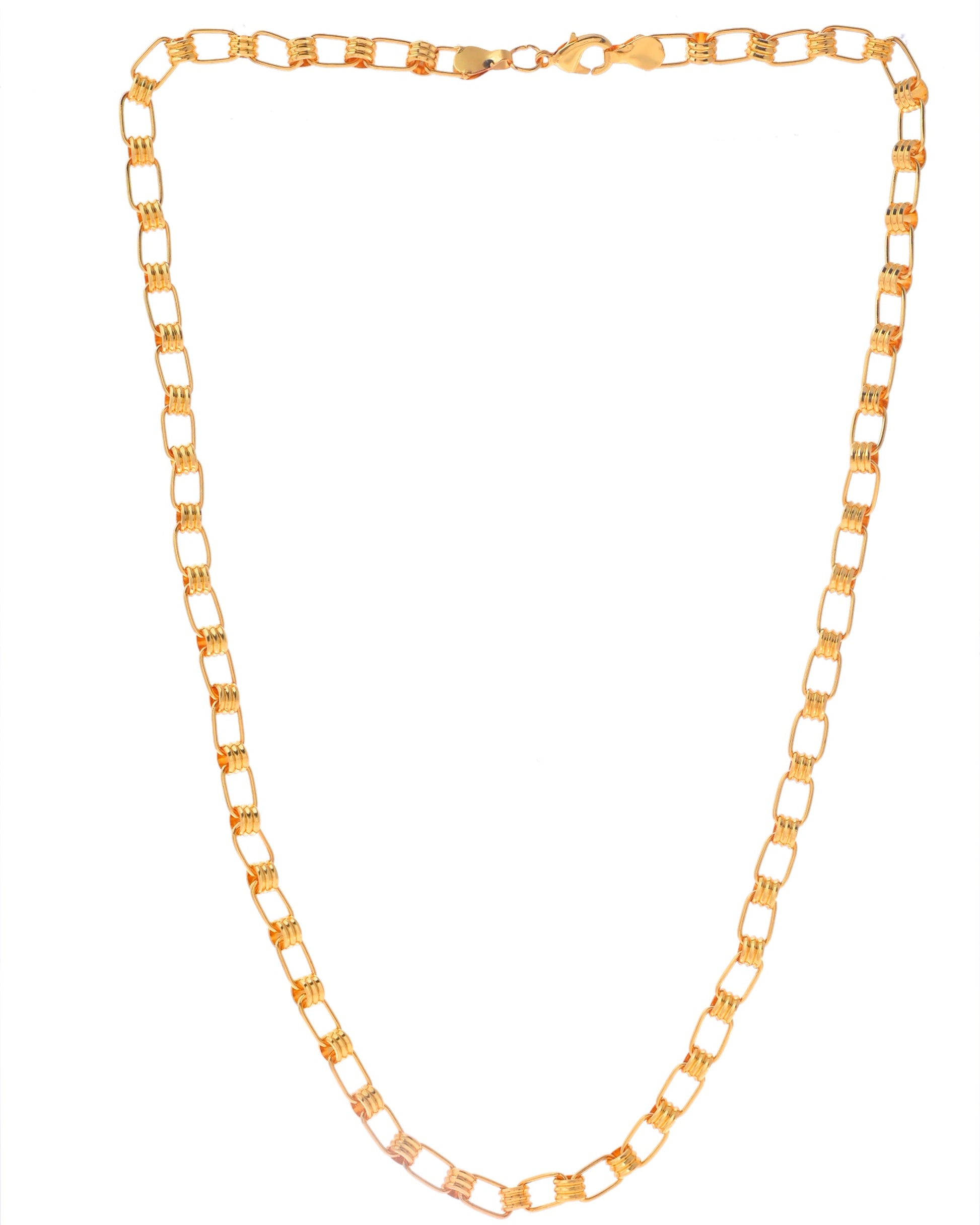 VOJ Gold-Polished Linked Chain For Men - Swadesiicart