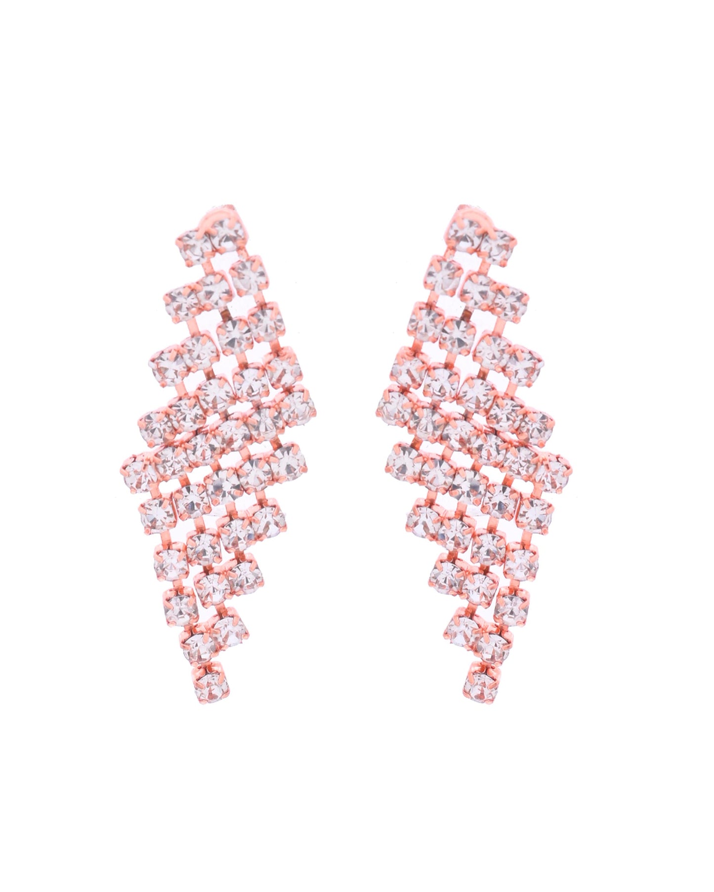 VOJ Rose Gold-Polished Stone Studded Jewellery Set - Swadesiicart