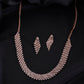 VOJ Rose Gold-Polished Stone Studded Jewellery Set - Swadesiicart