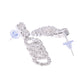 VOJ Silver Plated Stone Studded Circular Mutli Layer Necklace Set - Swadesiicart