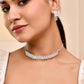 VOJ Silver Plated Stone Studded Necklace Set - Swadesiicart
