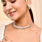 VOJ Silver Plated Stone Studded Necklace Set - Swadesiicart