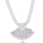 VOJ Silver Plated CZ Stone Studded Designer Jewellery Set - Swadesiicart