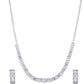 VOJ Silver Plated Pearl And Stone Studded Necklace Set - Swadesiicart