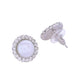 VOJ Silver Plated White Pearl And CZ Stone Choker Set - Swadesiicart