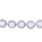 VOJ Silver Plated White Pearl And CZ Stone Choker Set - Swadesiicart