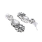 VOJ Oxidized Floral Designed Stone Studded Necklace Set - Swadesiicart