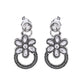 VOJ Oxidized Floral Stone Studded Necklace With Earrings Set - Swadesiicart