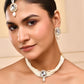 VOJ White Kundan Studded Choker Set - Swadesiicart