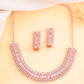 VOJ Rose Gold-Polished Artificial Stones Studded Choker Jewellery Set - Swadesiicart