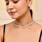 VOJ Silver Plated Stones Studded minimal Designed Jewellery Set - Swadesiicart