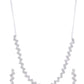 VOJ Silver Plated Stones Studded minimal Designed Jewellery Set - Swadesiicart