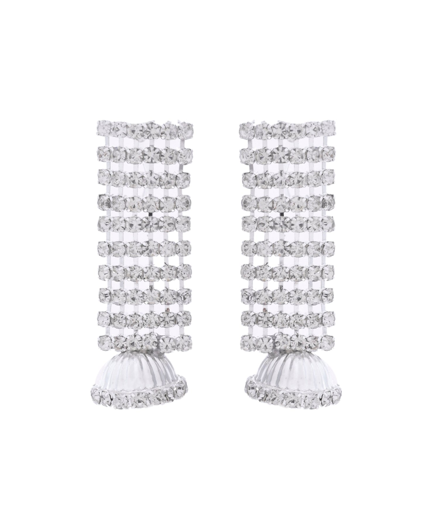 VOJ Silver-Plated Artificial Stones Studded Choker Jewellery Set - Swadesiicart