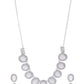 VOJ Silver-Plated Stones Studded Oval Shaped Jewellery Set - Swadesiicart