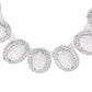 VOJ Silver-Plated Stones Studded Oval Shaped Jewellery Set - Swadesiicart
