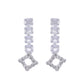 VOJ Silver-Plated Stones Studded Geomatrical Jewellery Set - Swadesiicart