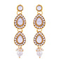 VOJ Gold-Polished Kundan Stones Studded Jewellery Set With Maang Tikka - Swadesiicart