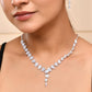 VOJ Silver Plated Artifical Stone Studded Necklace Set - Swadesiicart