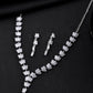 VOJ Silver Plated Artifical Stone Studded Necklace Set - Swadesiicart