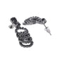 VOJ Black Circular Stone Studded Jewellery Set - Swadesiicart
