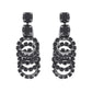 VOJ Black Circular Stone Studded Jewellery Set - Swadesiicart