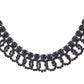 VOJ Black Circular Stone Studded Jewellery Set - Swadesiicart