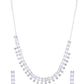 VOJ Silver Plated CZ Stones Studded Necklace Set - Swadesiicart