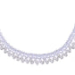 VOJ Silver Plated CZ And Artifical Stones Studded Necklace Set - Swadesiicart