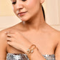 VOJ Set of 2 Gold-Polished AD Stones Butterfly Shaped Elegent Bangles - Swadesiicart