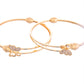 VOJ Set of 2 Gold-Polished AD Stones Butterfly Shaped Elegent Bangles - Swadesiicart