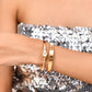 VOJ Set of 2 Gold-Polished Tear Drop Shaped Bangles - Swadesiicart