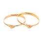 VOJ Set of 2 Gold-Polished Tear Drop Shaped Bangles - Swadesiicart