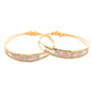 VOJ Set of 2 Gold-Polished Multi Colour Stones Bangles - Swadesiicart