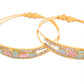 VOJ Set of 2 Gold-Polished Multi Colour Stones Bangles - Swadesiicart