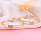 VOJ Set of 2 Gold-Polished AD Stone Studded Classic Bangles - Swadesiicart