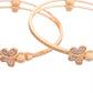 VOJ Set of 2 Gold-Polished AD Stones Butterfly Shaped Bangles - Swadesiicart