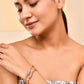 VOJ Set of 2 Rose Gold-Polished Square Shaped Bangles - Swadesiicart