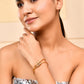 VOJ Set of 2 Gold-Polished Simple Bangles - Swadesiicart