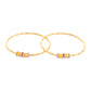 VOJ Set of 2 Gold-Polished Simple Bangles - Swadesiicart