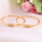 VOJ Set of 2 Gold-Polished Simple Bangles - Swadesiicart