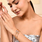 VOJ Set of 2 Gold-Polished Purple Stone Studded Bangles - Swadesiicart