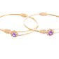 VOJ Set of 2 Gold-Polished Purple Stone Studded Bangles - Swadesiicart