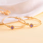 VOJ Set of 2 Gold-Polished Purple Stone Studded Bangles - Swadesiicart