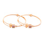 VOJ Set of 2 Gold-Polished Mutli Colour Stones Studded Square Shaped Bangles - Swadesiicart