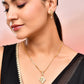VOJ Gold-Polished Geomatrical AD Stone Studded Chain Set - Swadesiicart