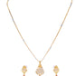 VOJ Gold-Polished Designer Shaped AD Stone Studded Chain Set - Swadesiicart