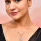 VOJ Gold-Polished Square Shaped AD Stone Studded Chain Set - Swadesiicart