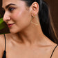 VOJ Gold Polished Anti Tarnish Designer Drop Earrings - Swadesiicart