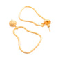 VOJ Gold Polished Anti Tarnish Designer Drop Earrings - Swadesiicart