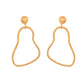 VOJ Gold Polished Anti Tarnish Designer Drop Earrings - Swadesiicart